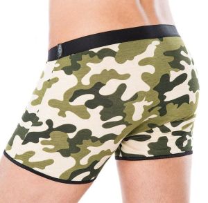 Boxershorts mit Camouflage-Muster und Zipper