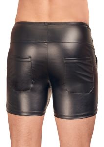 Shorts im trendigen Mattlook mit extra hohem Bund