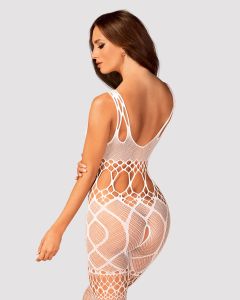 Weißer Bodystocking ouvert