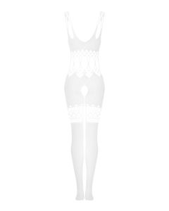 Weißer Bodystocking ouvert