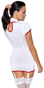 Kurzes Halbarm-Kleid im Krankenschwester-Look