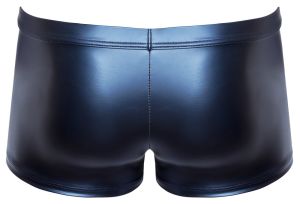 Blaue Pants im Metallic-Mattlook mit Reißverschluss vorne
